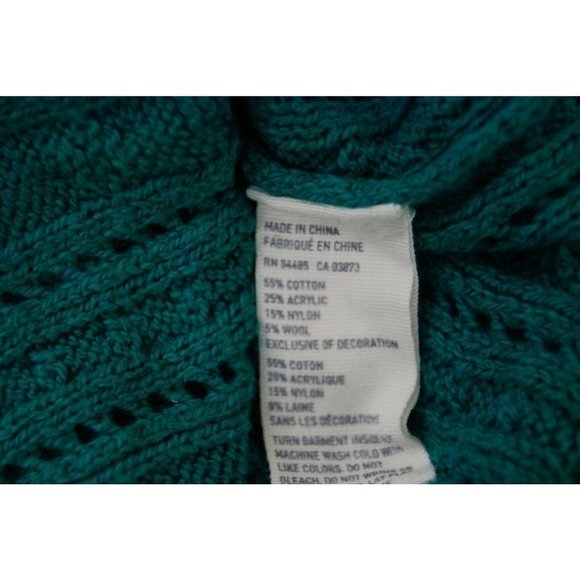 Juniors American Eagle Outfitters Green Cable Knit Sweater -‎ XS - Picture 7 of 8